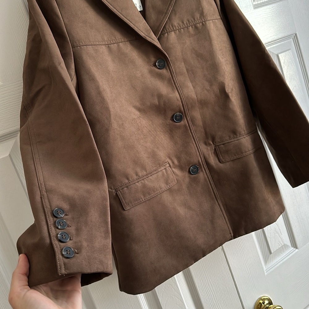NWT 🏷️ H&M suede jacket (faux) - Picture 12 of 16